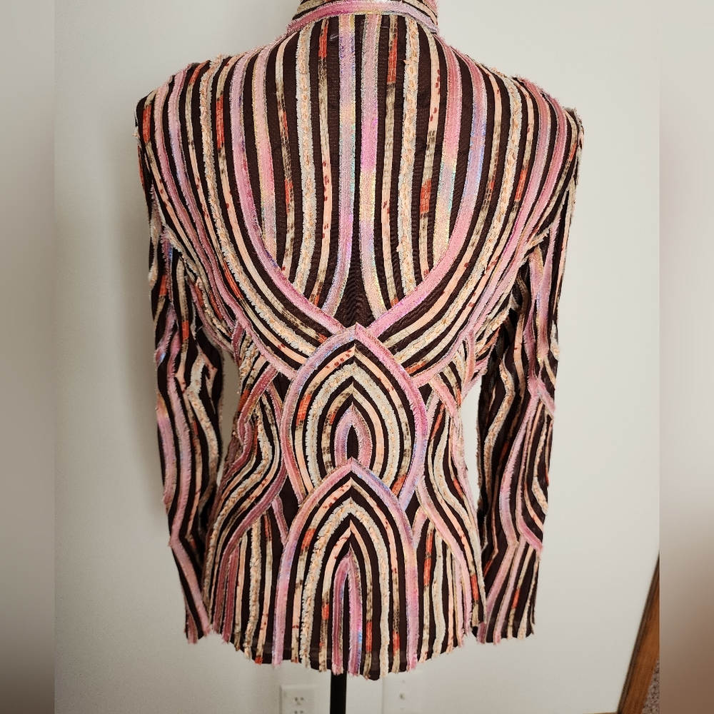 Alexandra Rosati Designer Multi-Color Mesh Geomet… - image 2